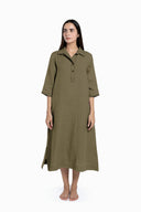 Linen Petunia Shirt Dress