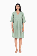 Linen Citrus Midi Dress