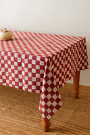 Linen Chequers Tablecloth