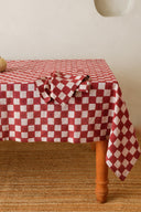 Linen Chequers Tablecloth