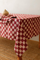 Linen Chequers Tablecloth