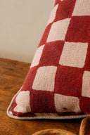 Linen Chequers Cushion Cover