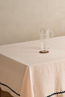 Linen Blue Lace Tablecloth