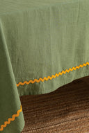 Linen Yellow Lace Tablecloth