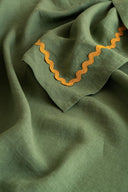 Linen Yellow Lace Tablecloth