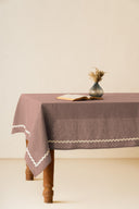 Linen Natural Lace Tablecloth