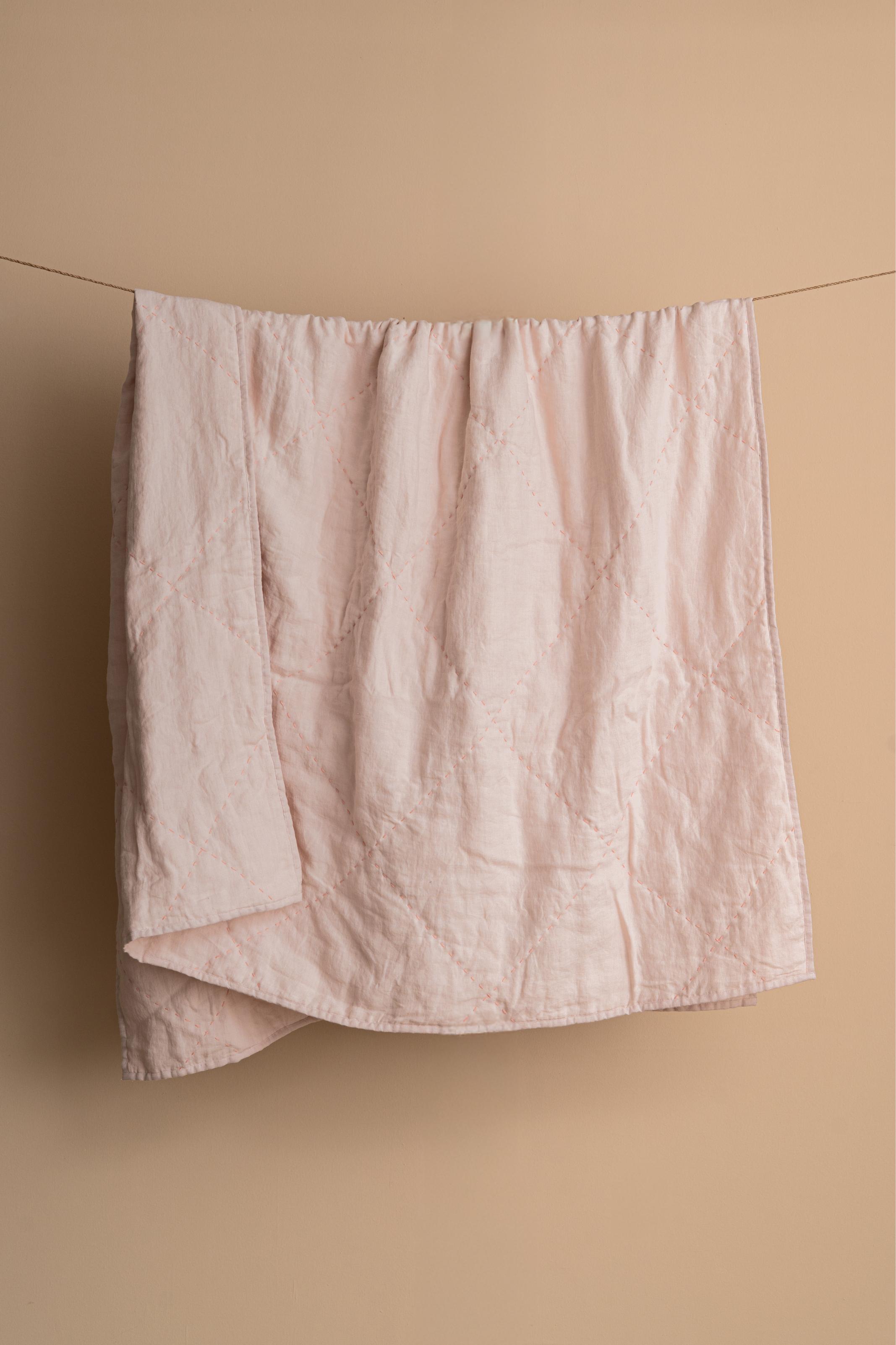 Linen Monotone Hand Quilted Quilt