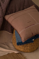 Linen Floret Cushion Cover-Sandy Beige