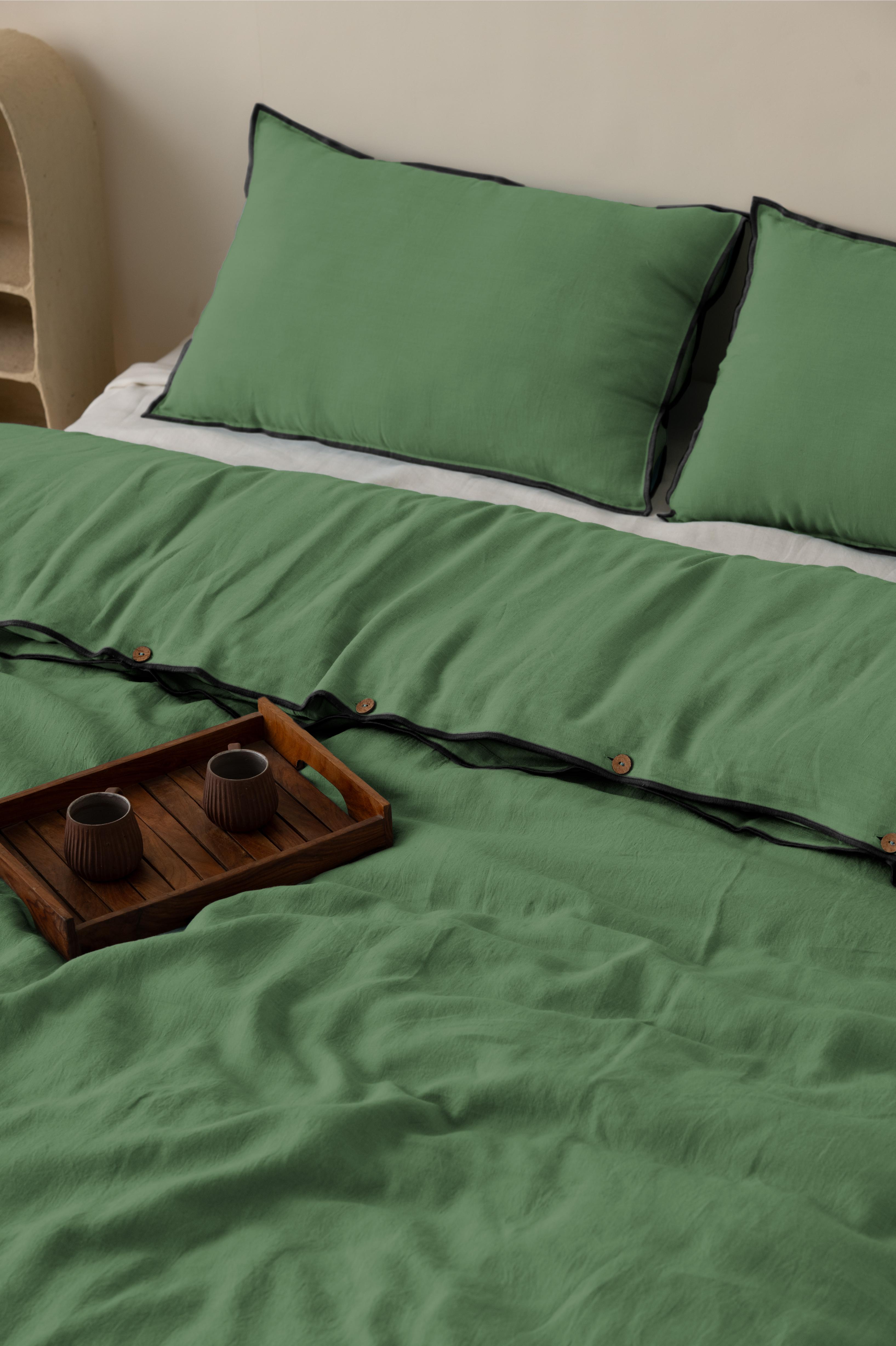 Linen Black Needled Duvet Cover