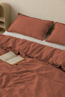 Linen Fringe Me Kantha Duvet Cover