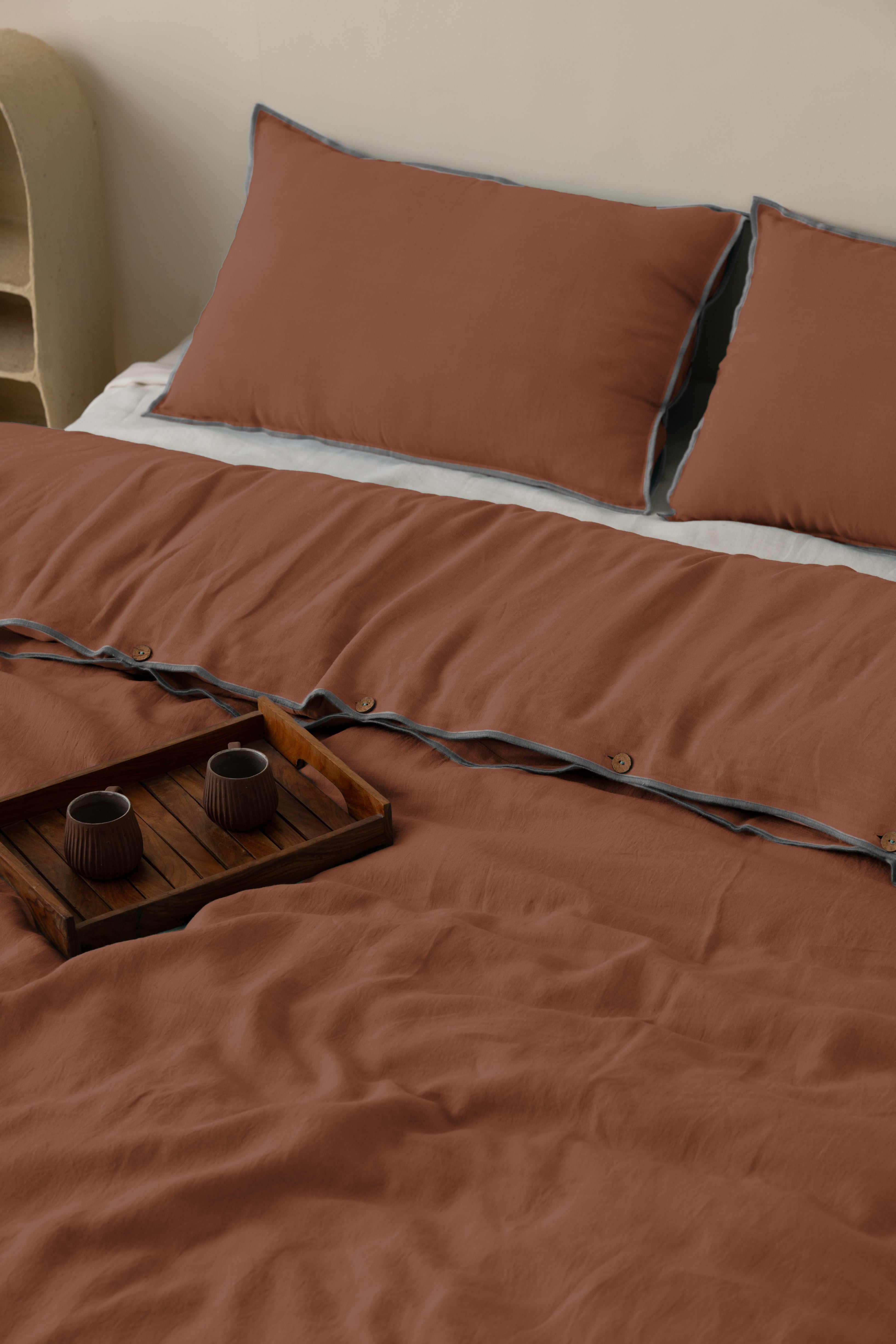 Linen Grey Needled Duvet Cover