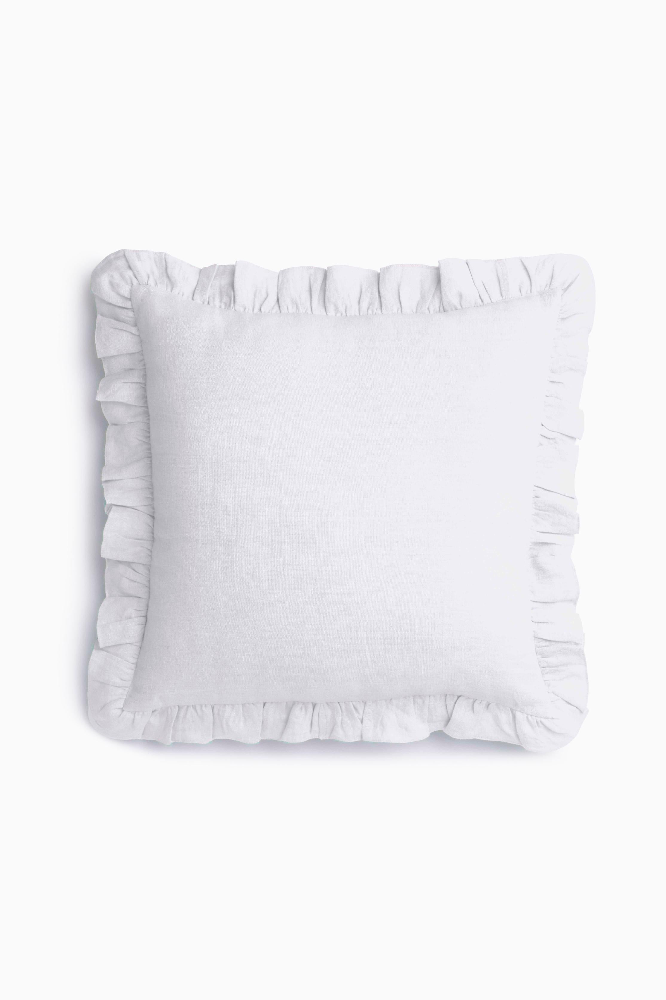 Linen Ruffle Medley Cushion Cover