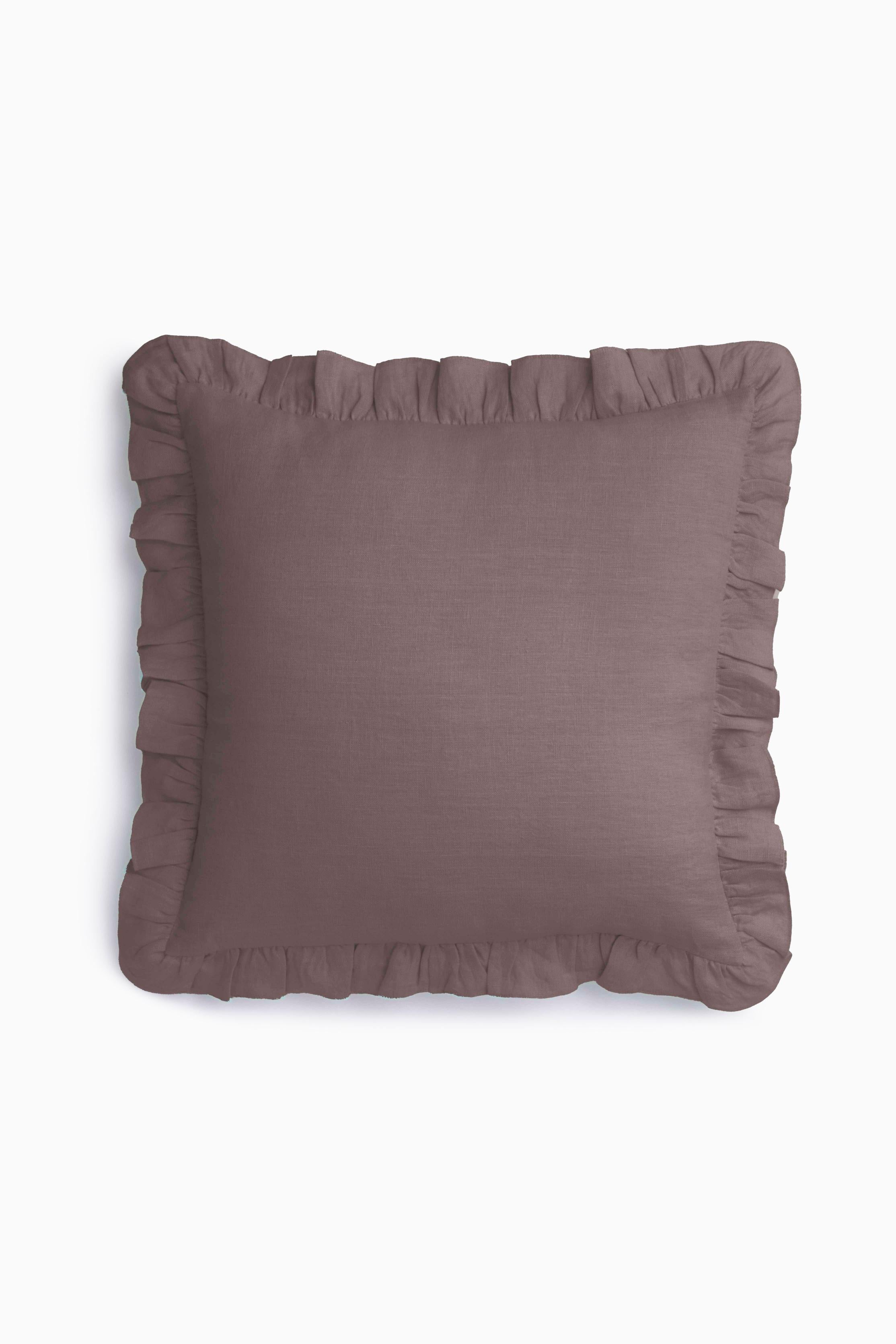 Linen Ruffle Medley Cushion Cover