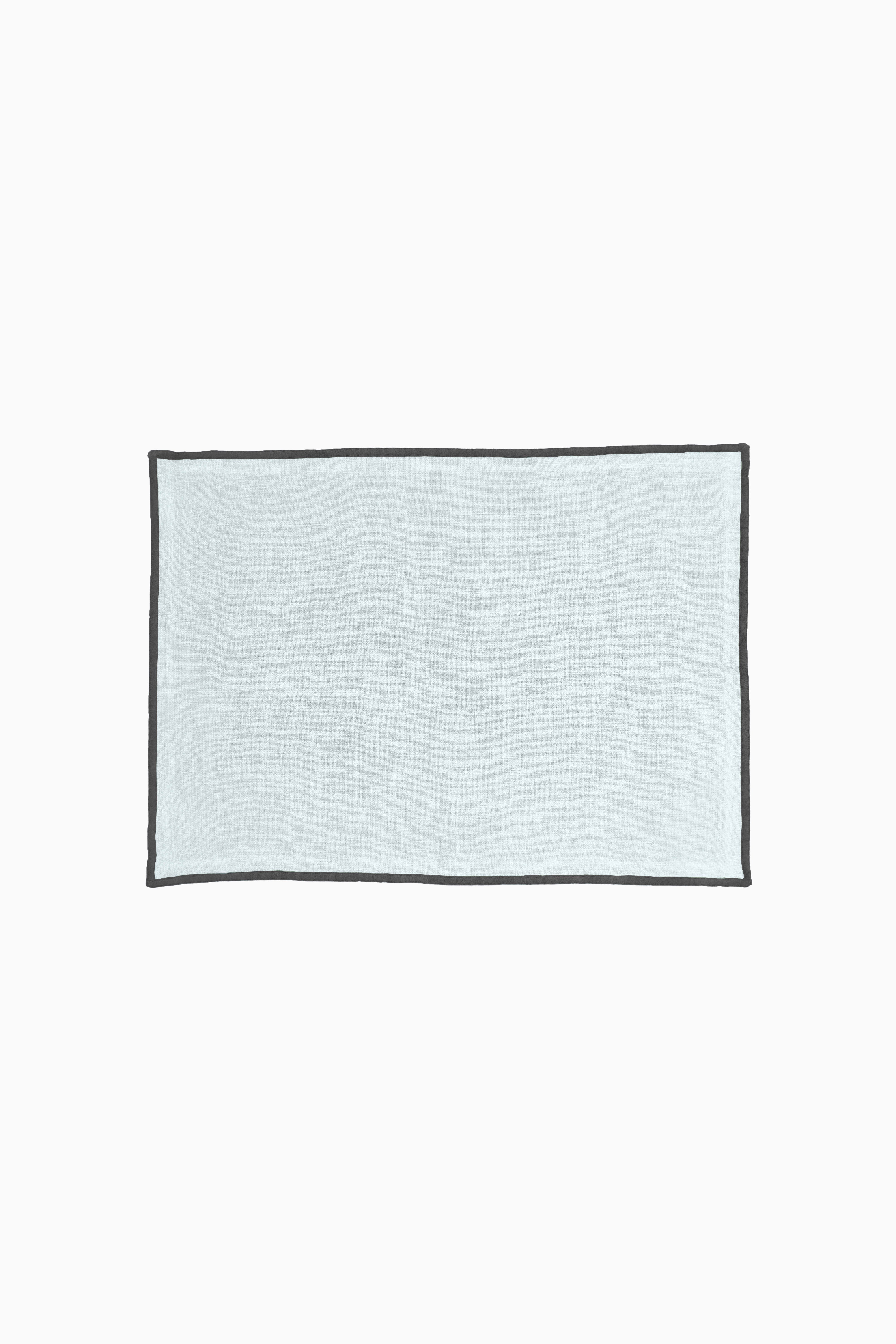 Linen Black Needled Placemat Set
