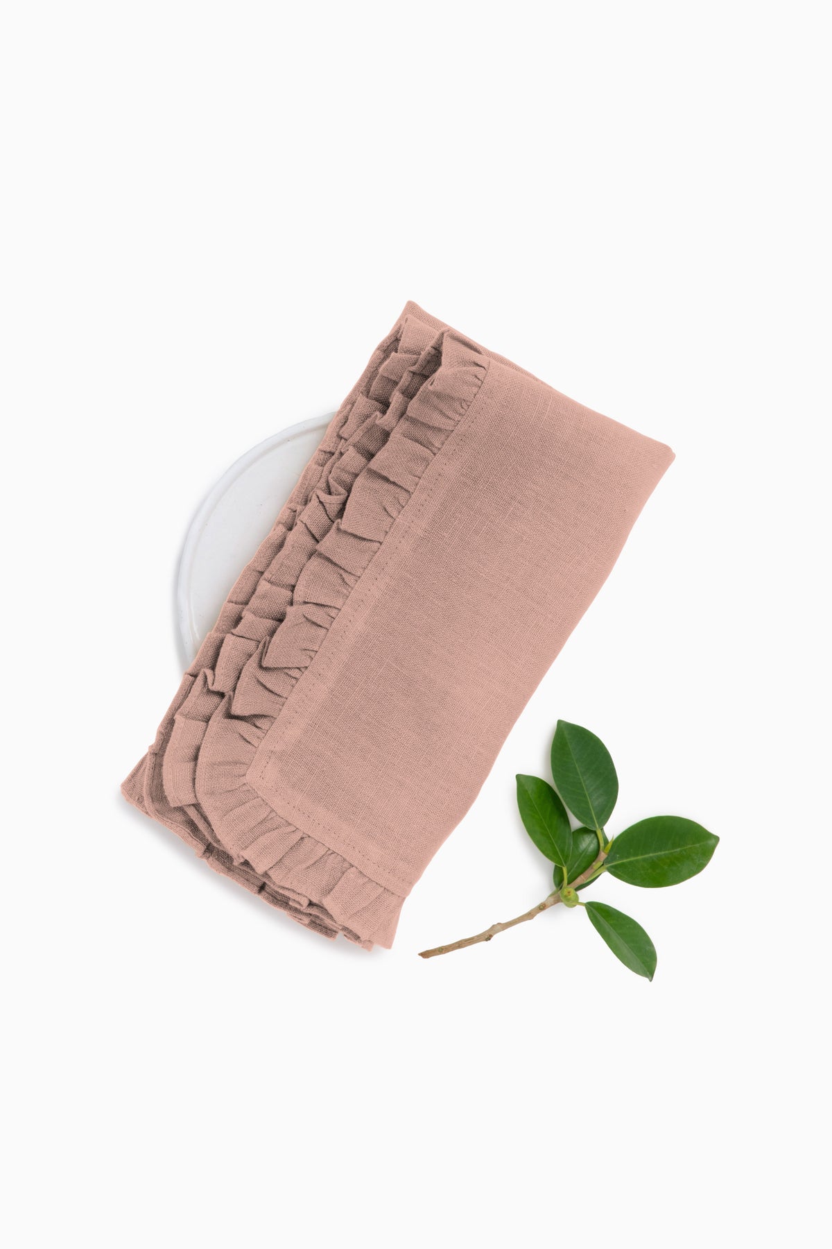 Linen Ruffle Medley Napkin Set