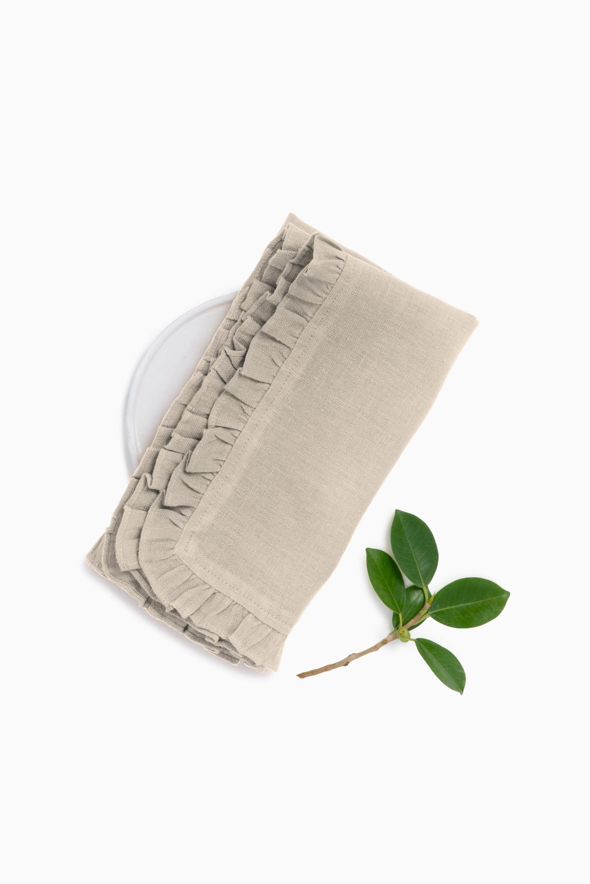 Linen Ruffle Medley Napkin Set