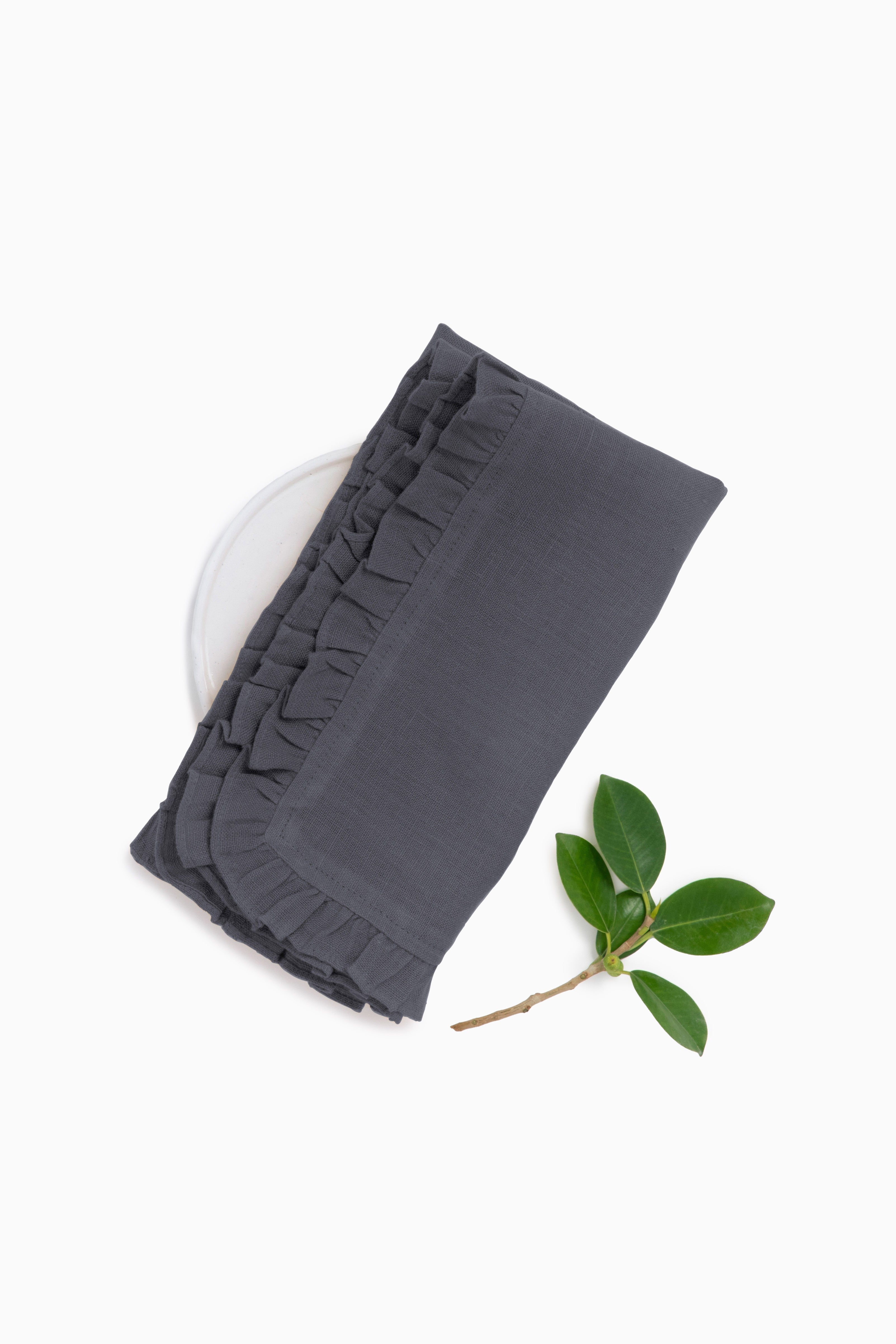 Linen Ruffle Medley Napkin Set