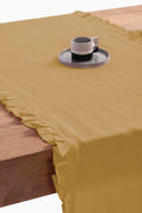 Linen Ruffle Medley Table Runner