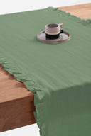 Linen Ruffle Medley Table Runner