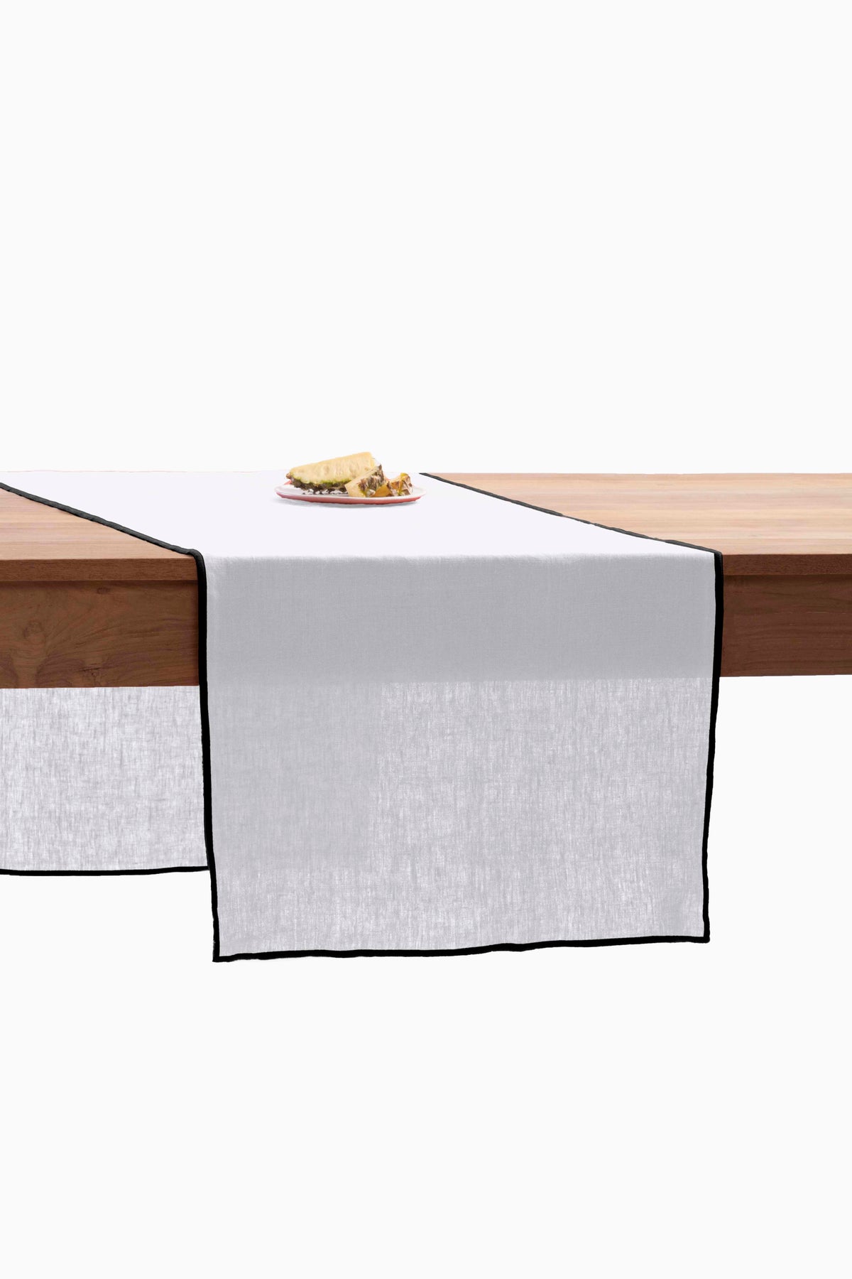 Linen Black Needled Table Runner