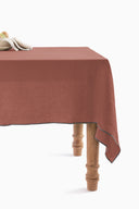 Linen Grey  Needled Tablecloth