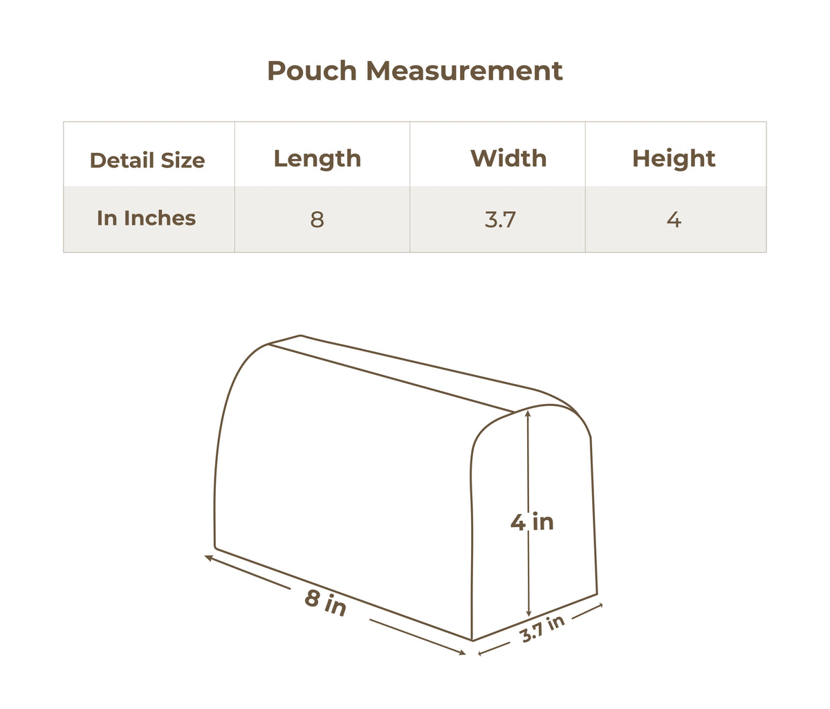 Size chart in inches