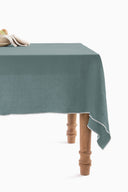 Linen Grey  Needled Tablecloth