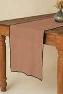 Linen Black Needled Table Runner