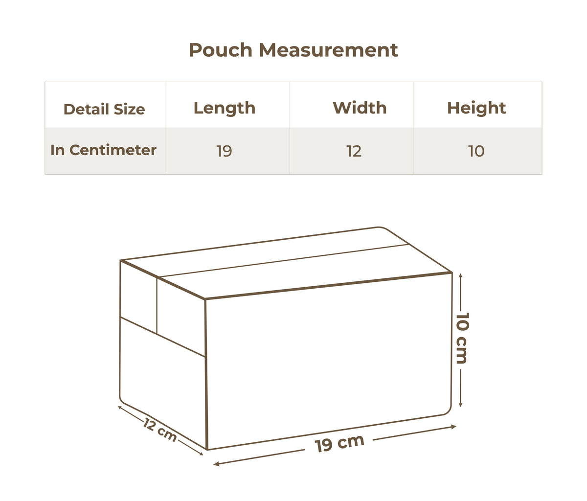 Size chart in centimetres