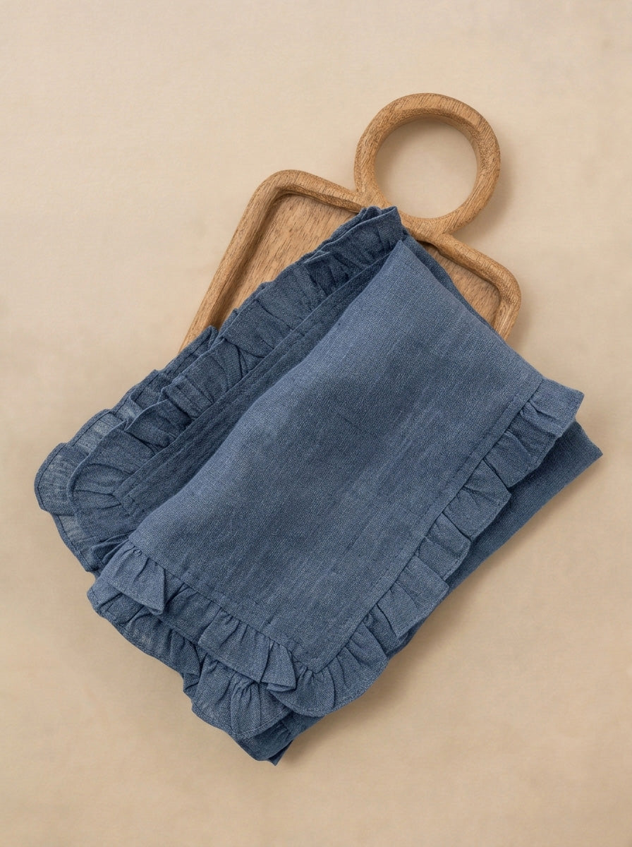 Linen Ruffle Medley Napkin Set
